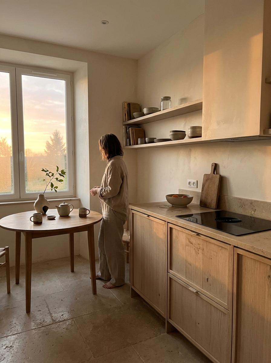 The Beauty Of Simplicity In A Neutral Japandi Kitchen