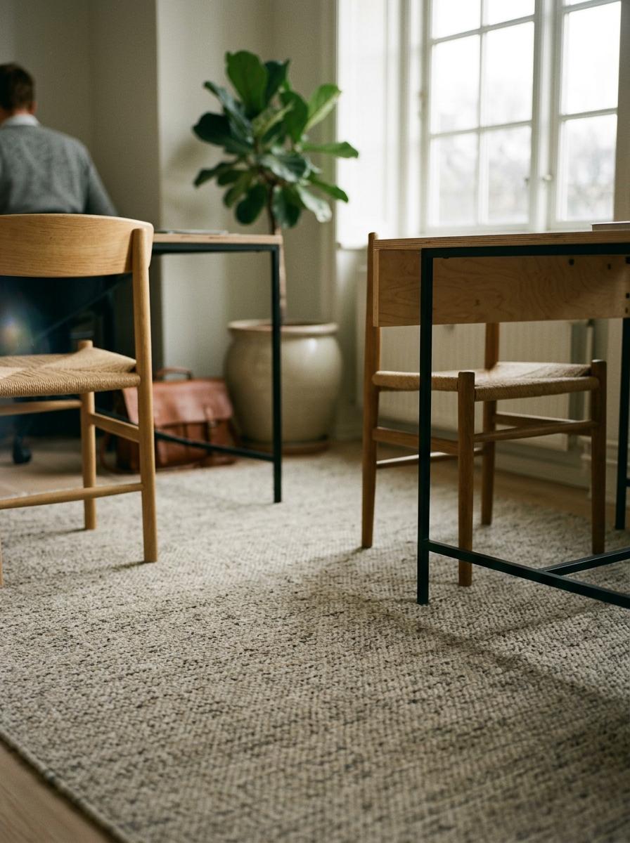 The Elegance Of Muted Tones In Japandi Office Rug Collections