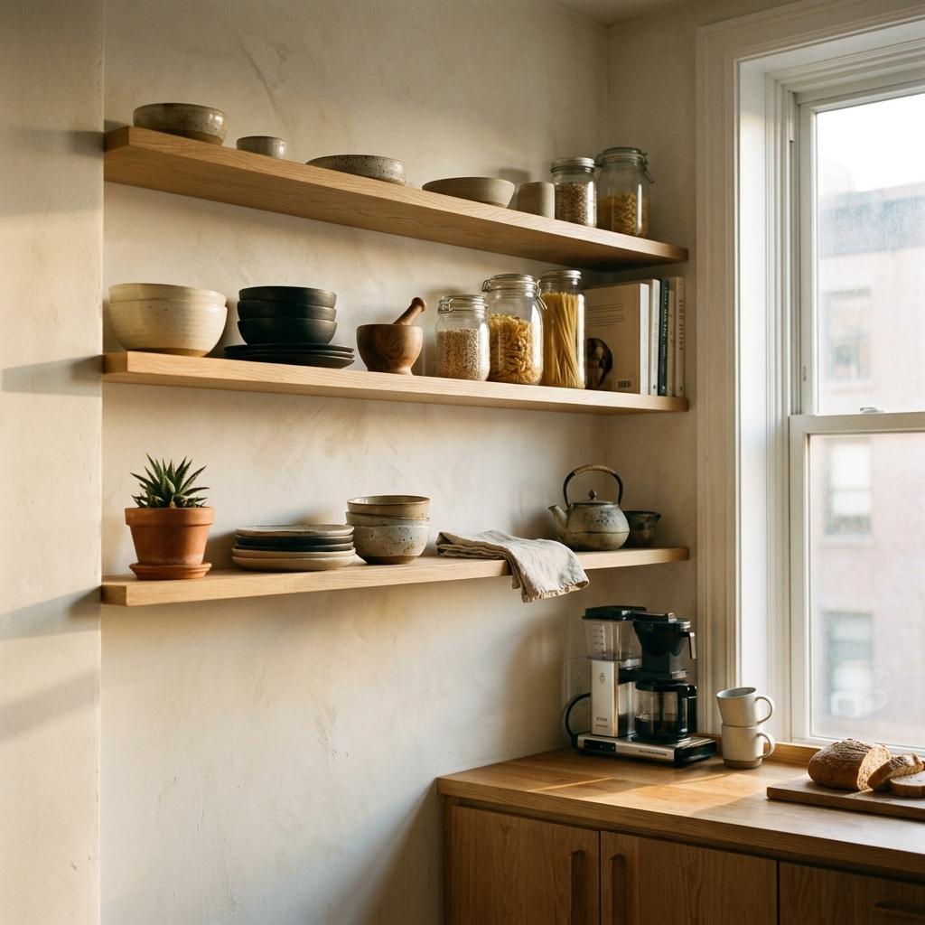 The Enduring Appeal Of Japandi Kitchen Open Shelving