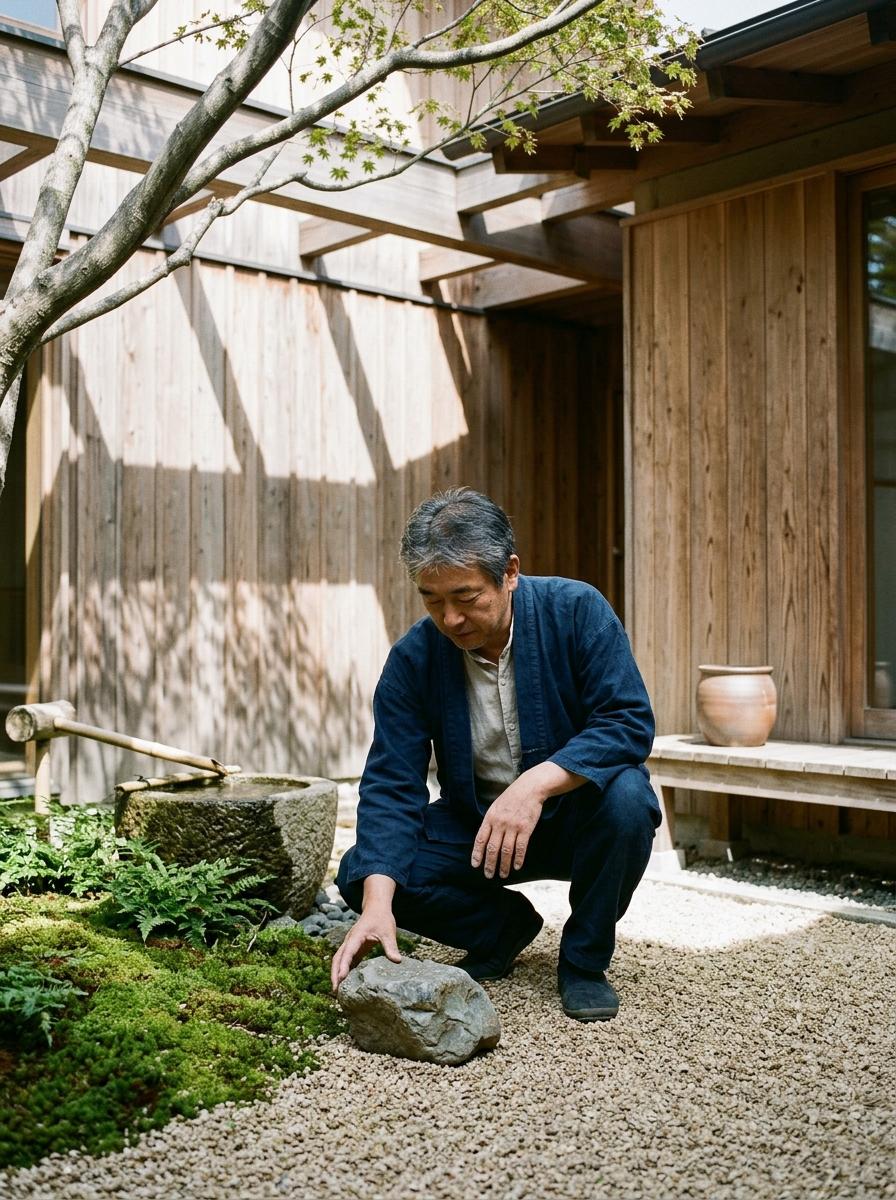 The Essence Of Simplicity In A Japandi Courtyard Design