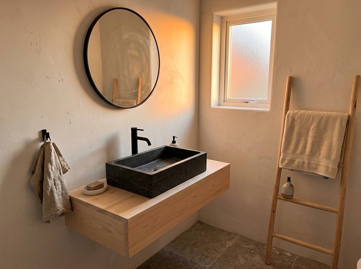 The Essential Elements Of A Japandi Guest Bathroom