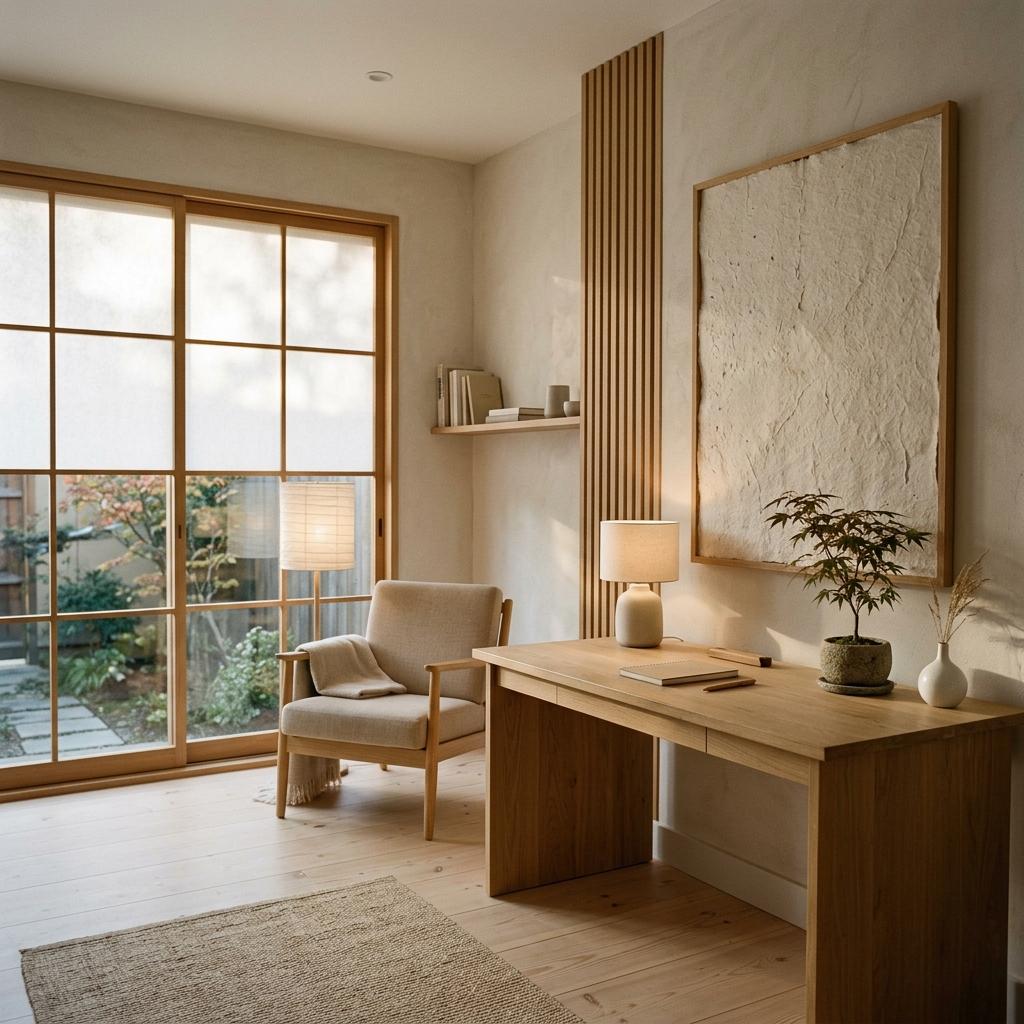 The Evolution Of A Private Office Into A Japandi Design Masterpiece