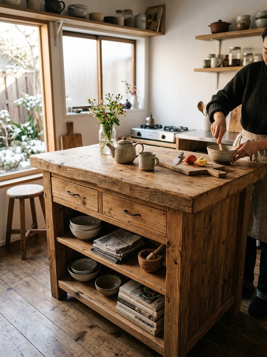 The Heart Of The Home A Crafted Japandi Kitchen Island