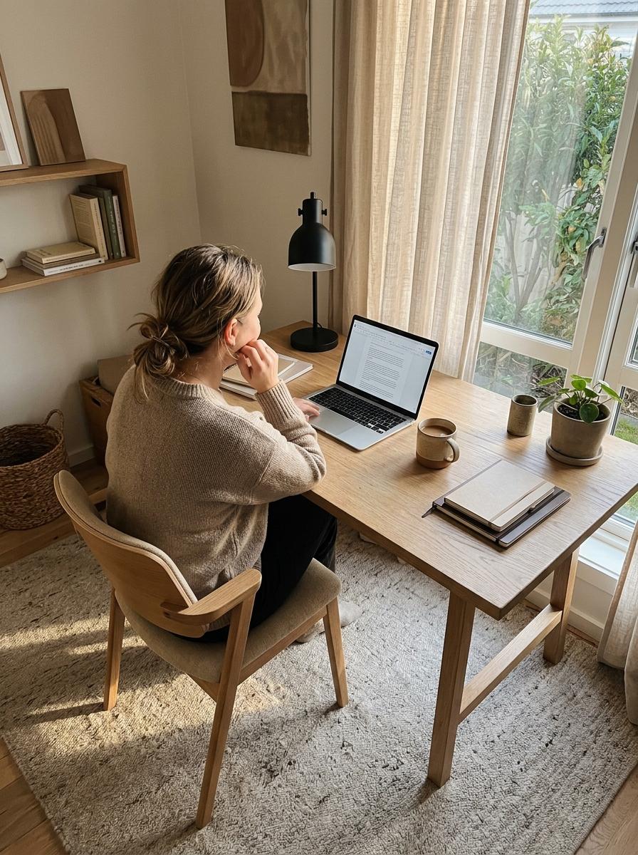 The Perfect Blend Of Comfort And Function In A Japandi Office