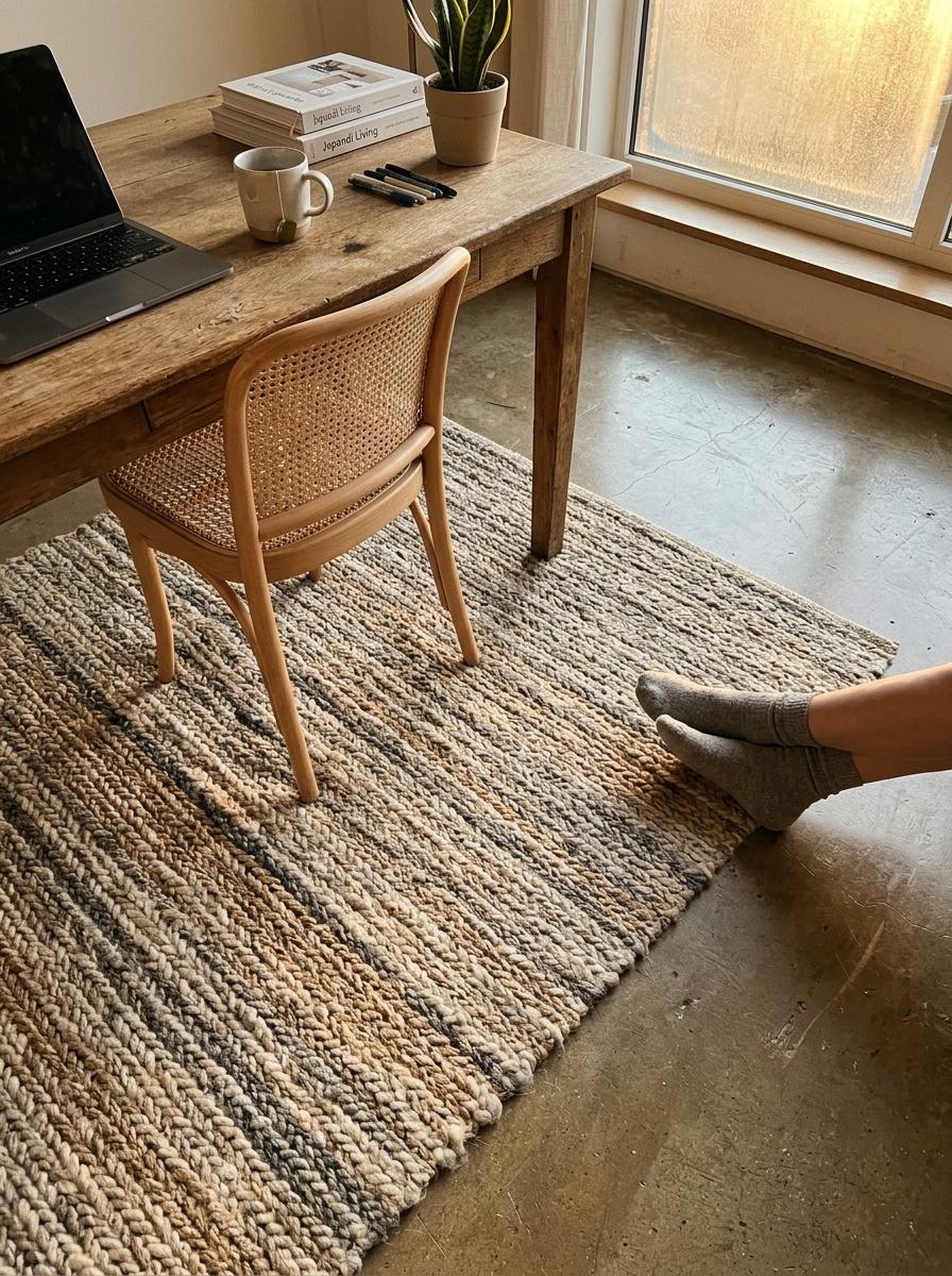 The Role Of Neutral Japandi Office Rugs In Modern Design