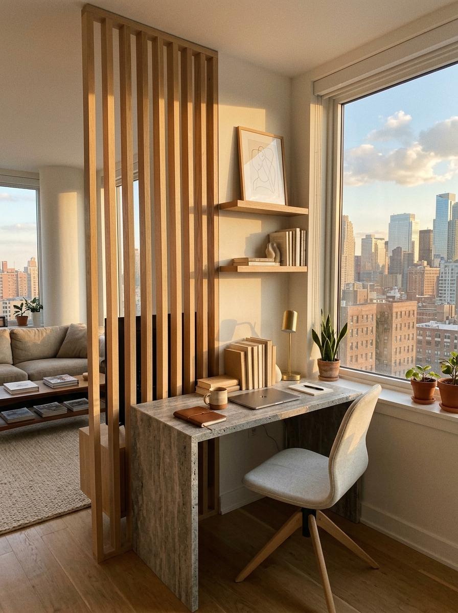 This Airy Apartment Features A Dedicated Cozy Japandi Office