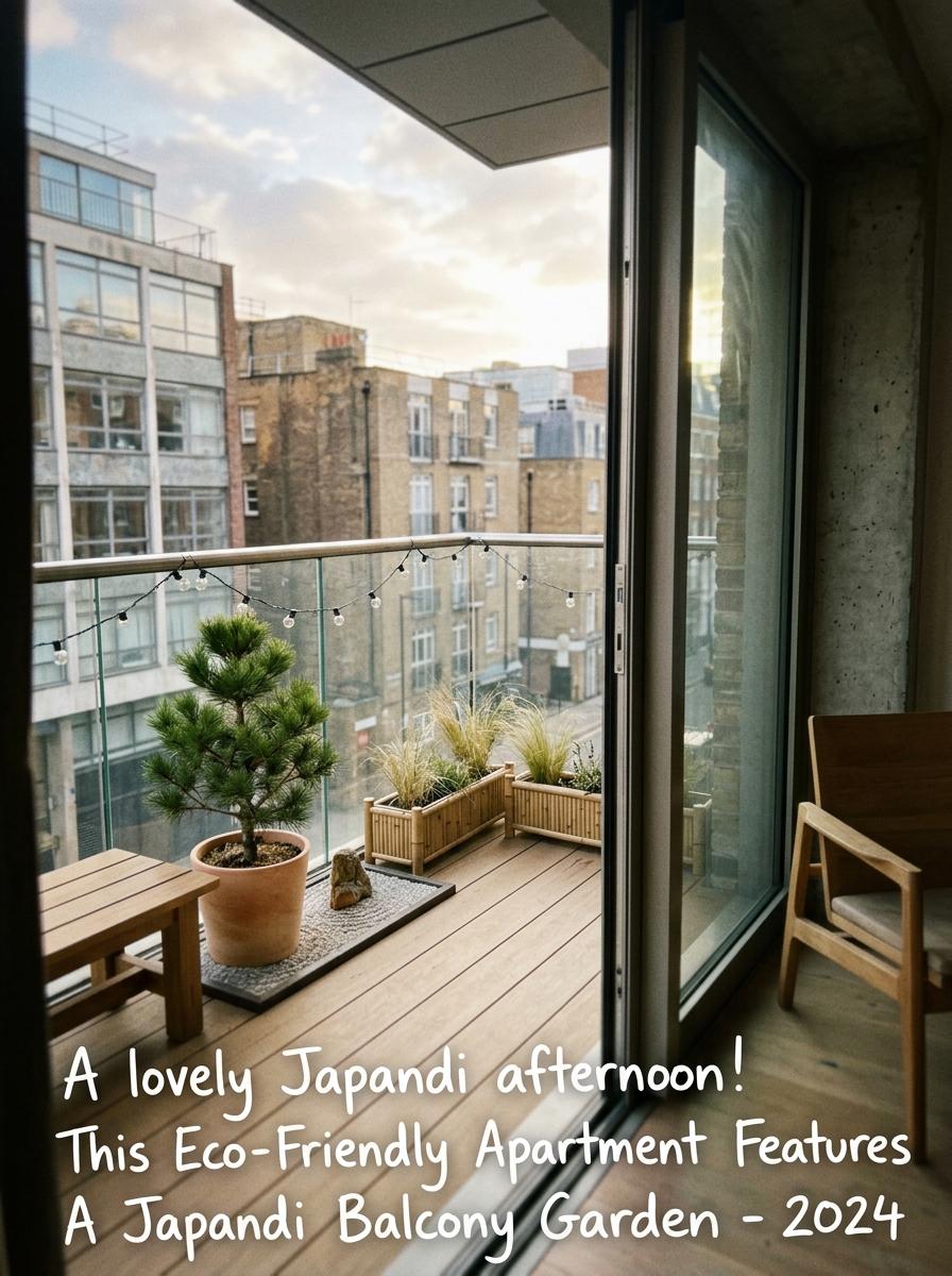 This Eco-Friendly Apartment Features A Japandi Balcony Garden