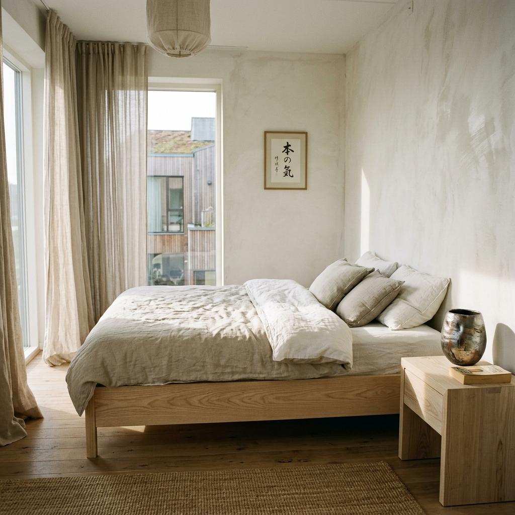 This Eco-Friendly Apartment Is A Neutral Japandi Bedroom Haven