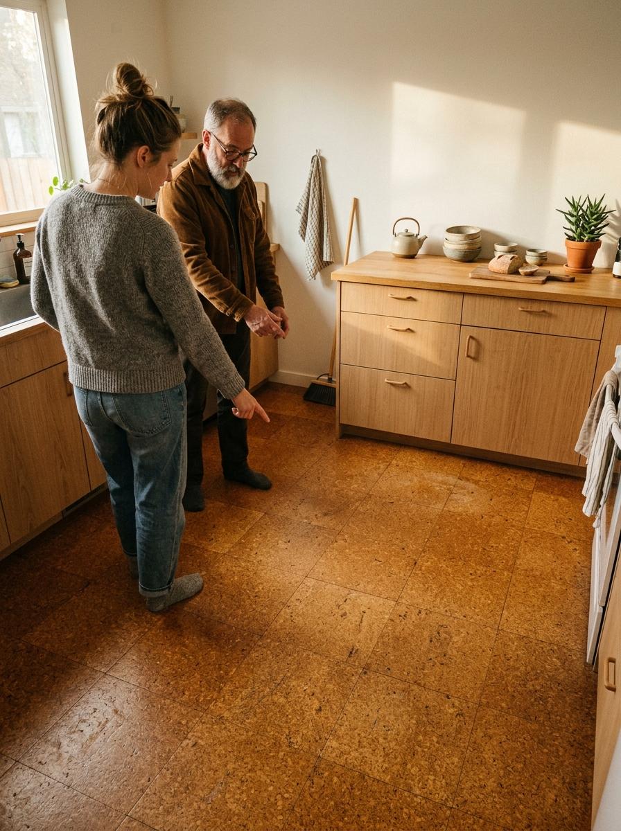 This Eco-Friendly Choice Is A Quiet Refuge For Japandi Kitchen Floor Tiles