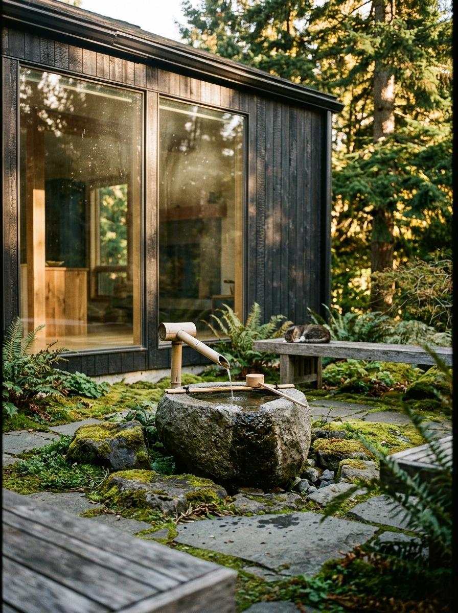 This Eco-Friendly Space Is A Quiet Refuge With A Japandi Water Feature