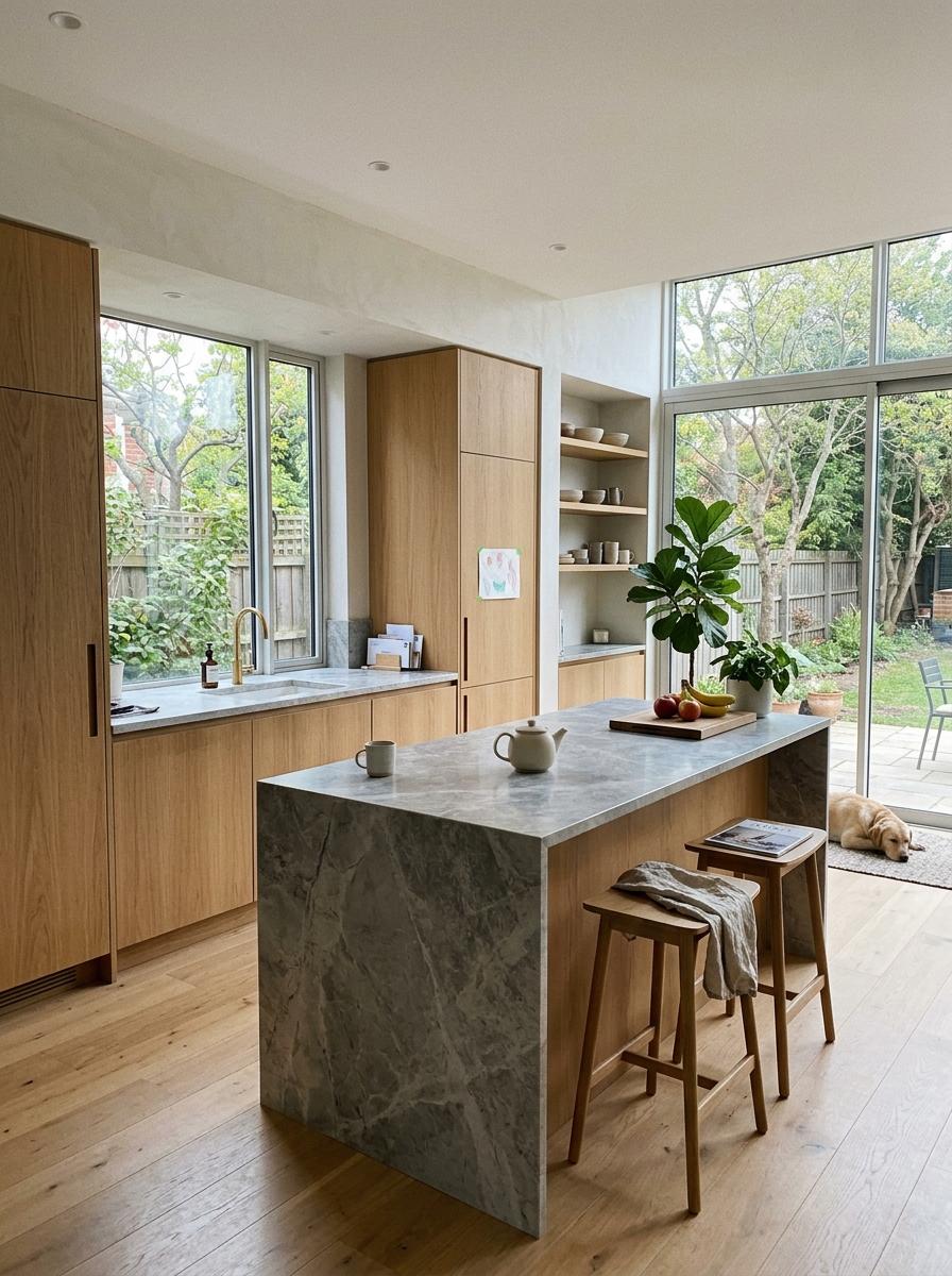 This Family Home Showcases A Stunning Japandi Kitchen Remodel