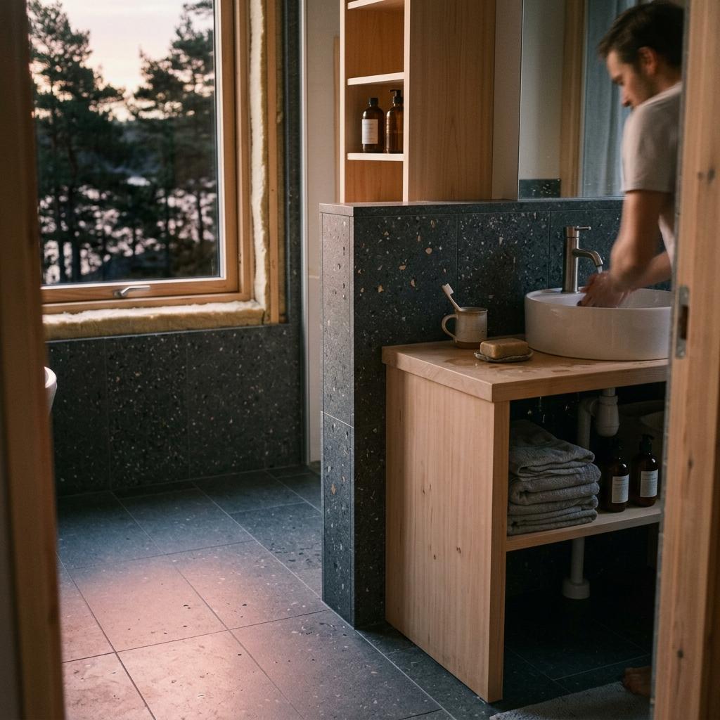 This Modern Home Blends Scandi Utility And Japanese Style In The Bathroom