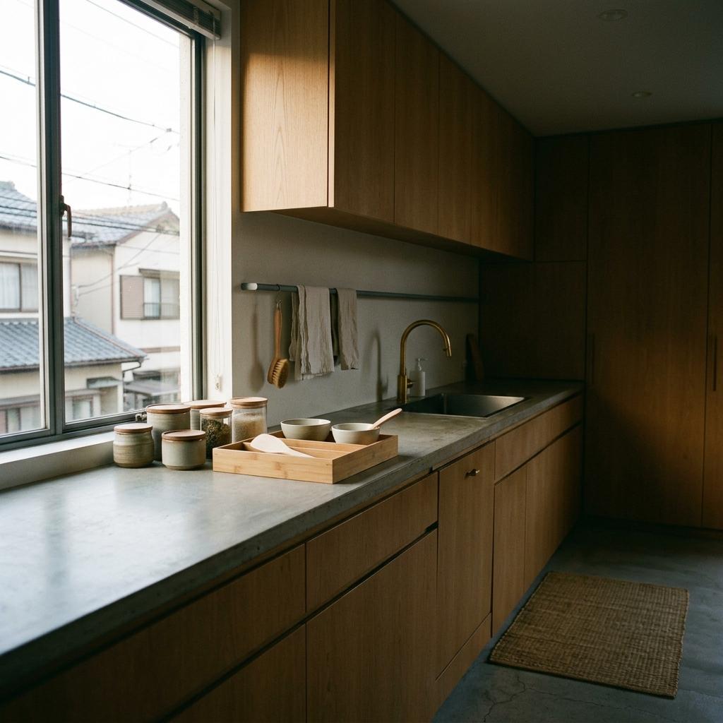 This Quiet Home Embraces Minimalist Japandi Kitchen Organizers