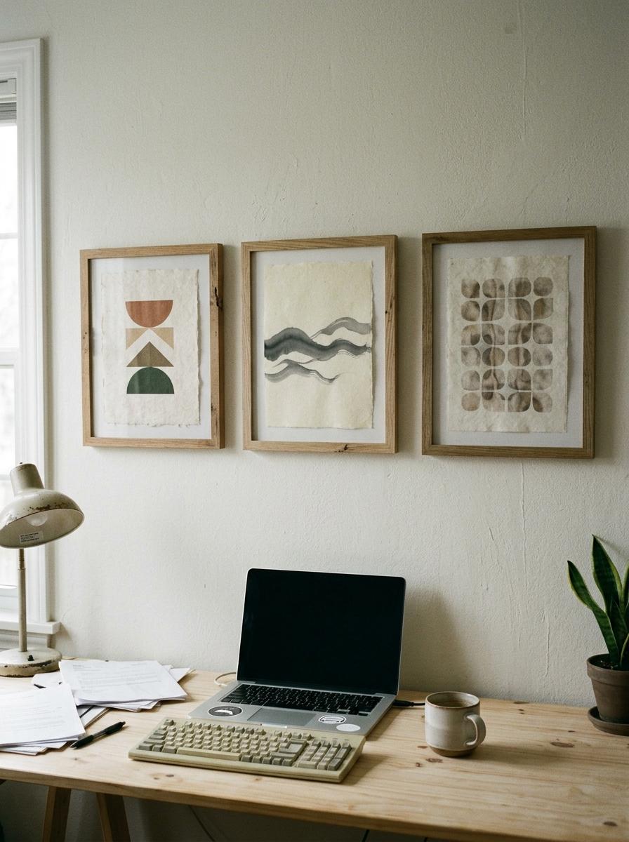 This Selection Of Japandi Office Wall Art Enhances Focus And Clarity