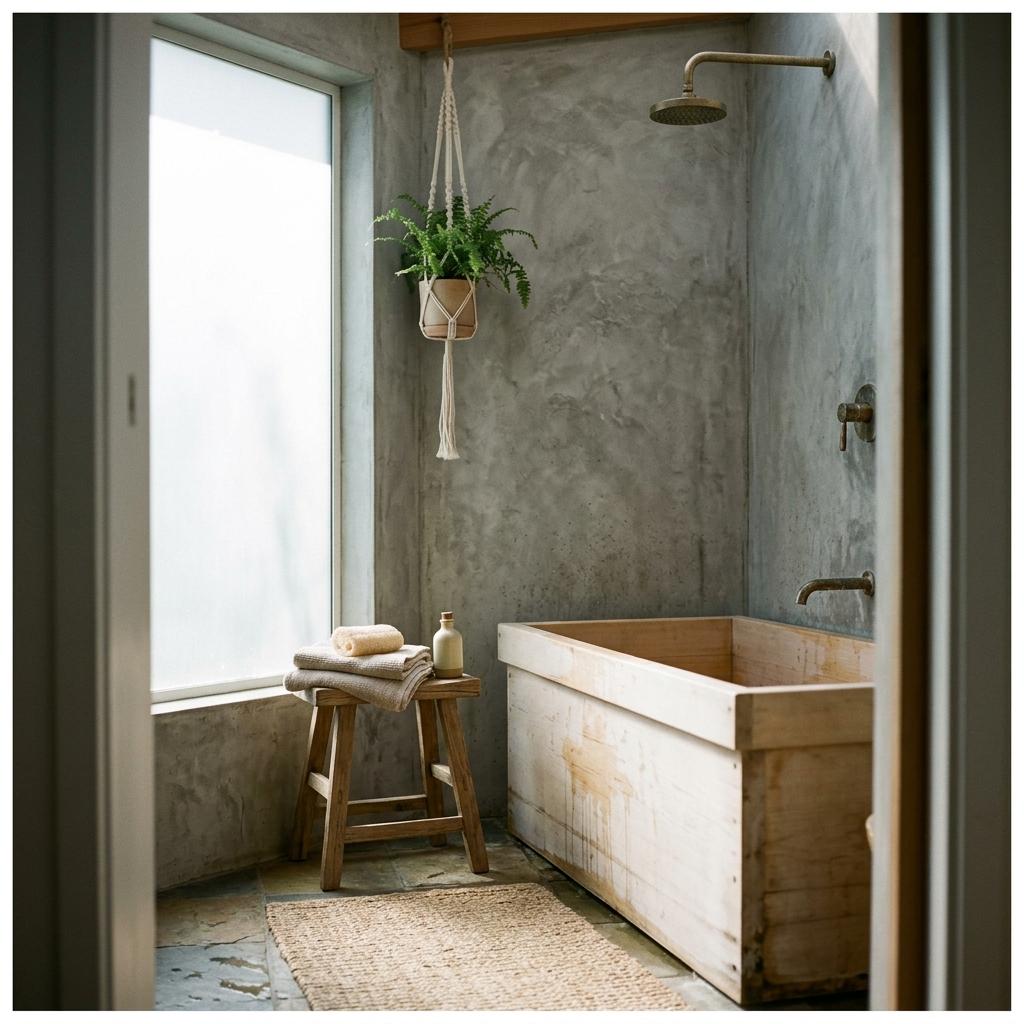 This Sustainable Japandi Bath Space Is A Gentle Refuge In The Home
