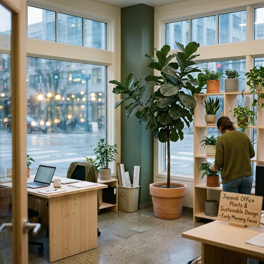 This Sustainable Studio Showcases Beautiful Japandi Office Plants