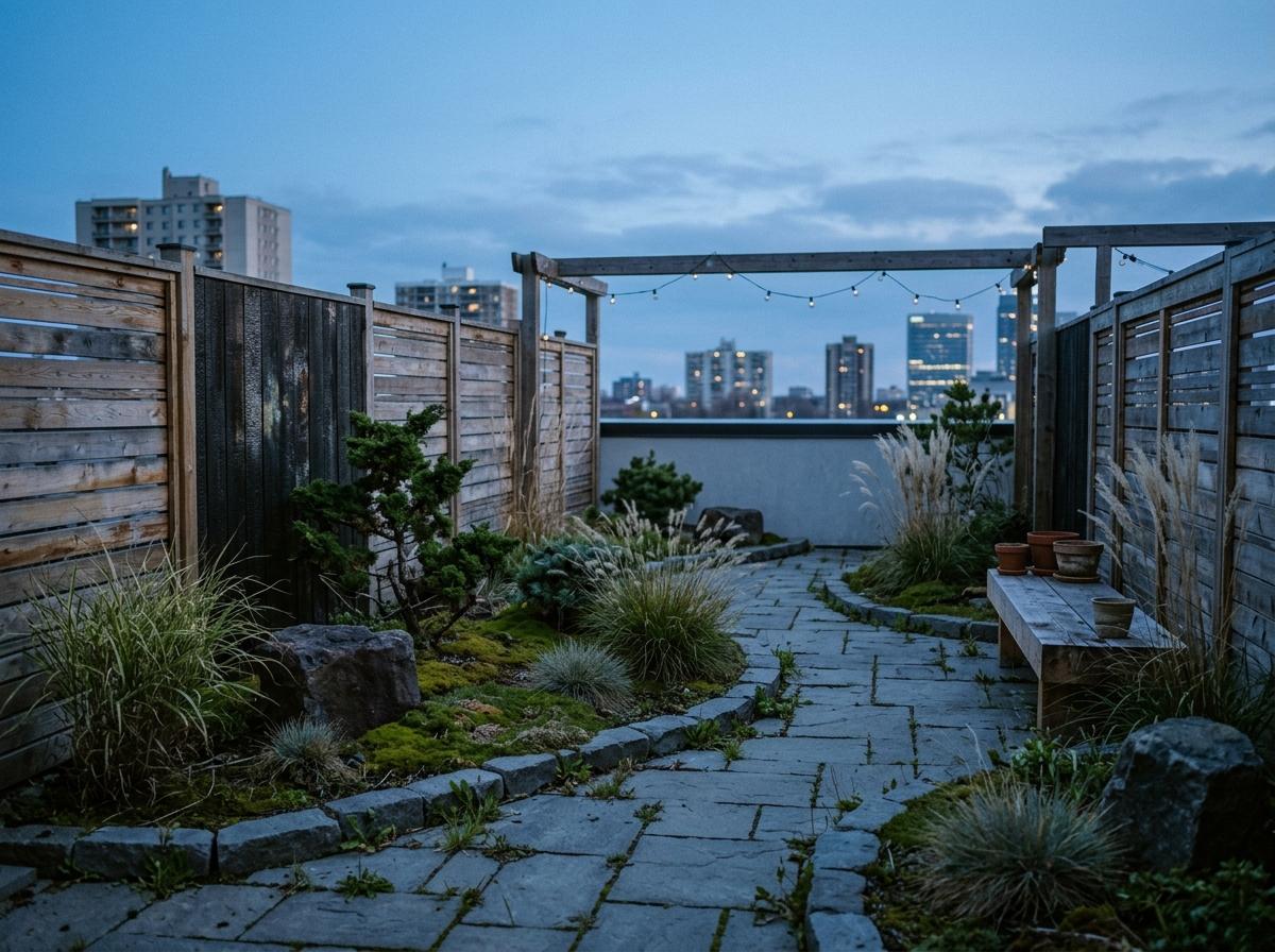This Urban Rooftop Becomes A Quiet Japandi Garden
