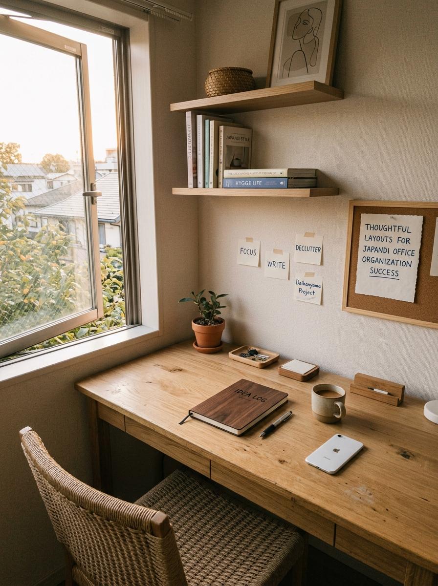 Thoughtful Layouts For Japandi Office Organization Success