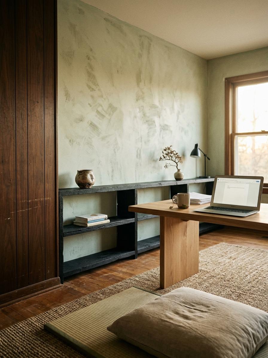 Timeless Aesthetic: A Traditional Den Becomes A Zen Japandi Office