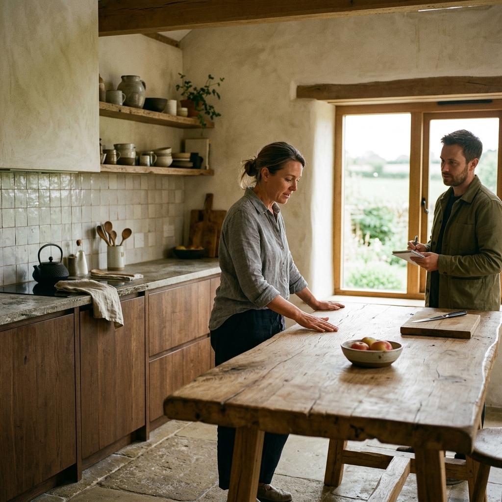 Timeless Elegance Found In A Rustic Japandi Kitchen Layout