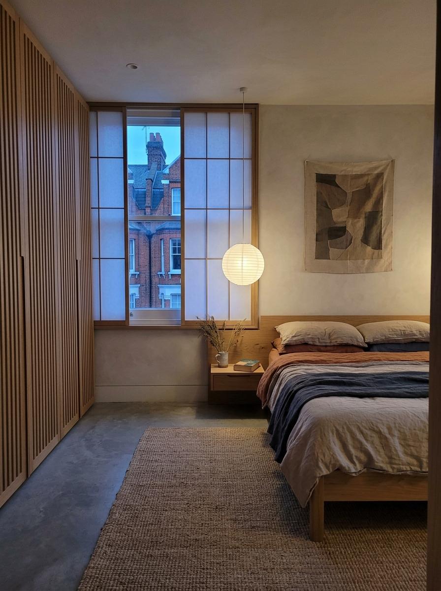 Timeless Elegance In A Small Japandi Themed Bedroom