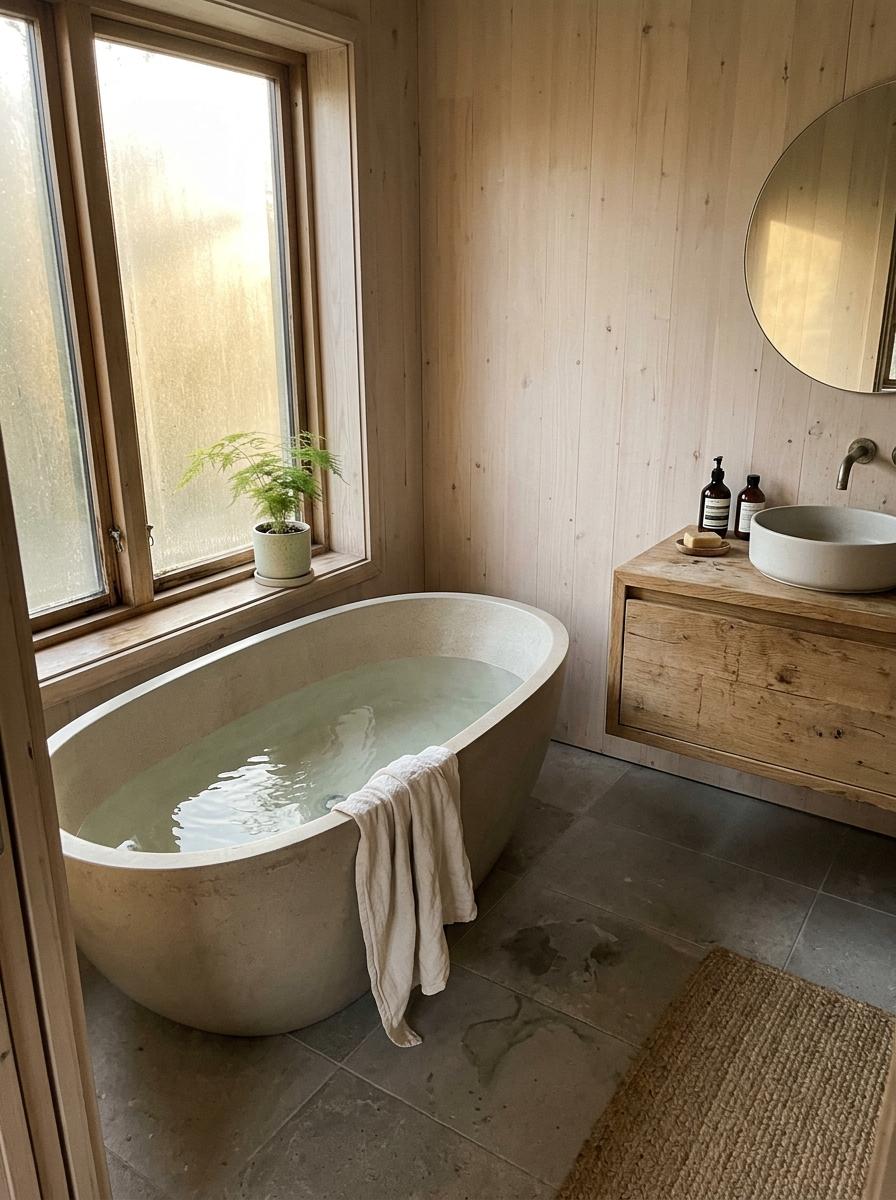 Timeless Sophistication In A Bespoke Luxury Japandi Bathroom