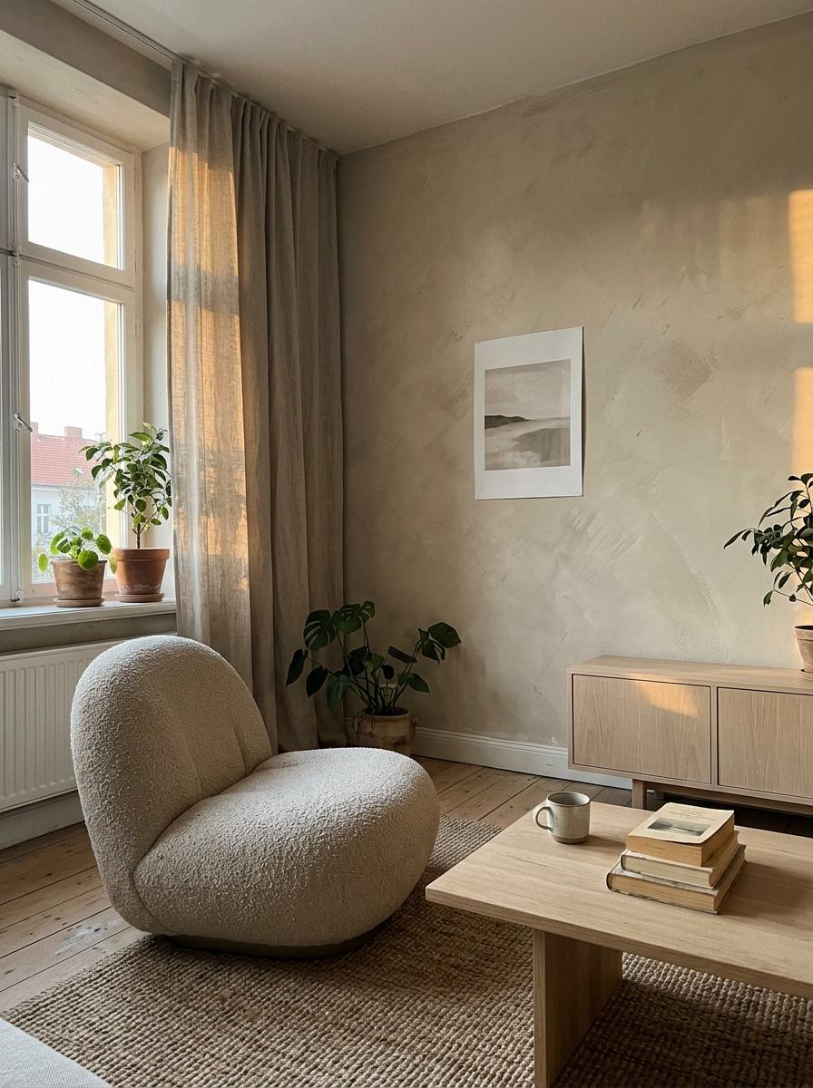 Tranquil Vibes Enhanced By A Soft Japandi Living Room Color Palette