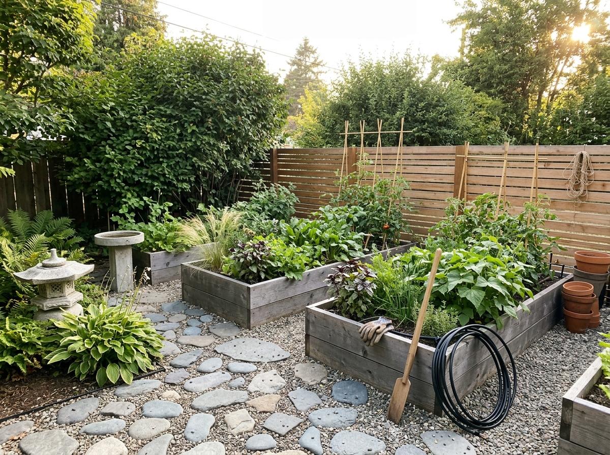Transform Your Backyard Into A Japandi Vegetable Garden Oasis