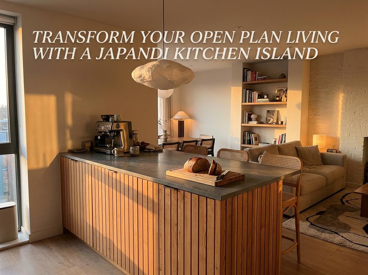 Transform Your Open Plan Living With A Japandi Kitchen Island
