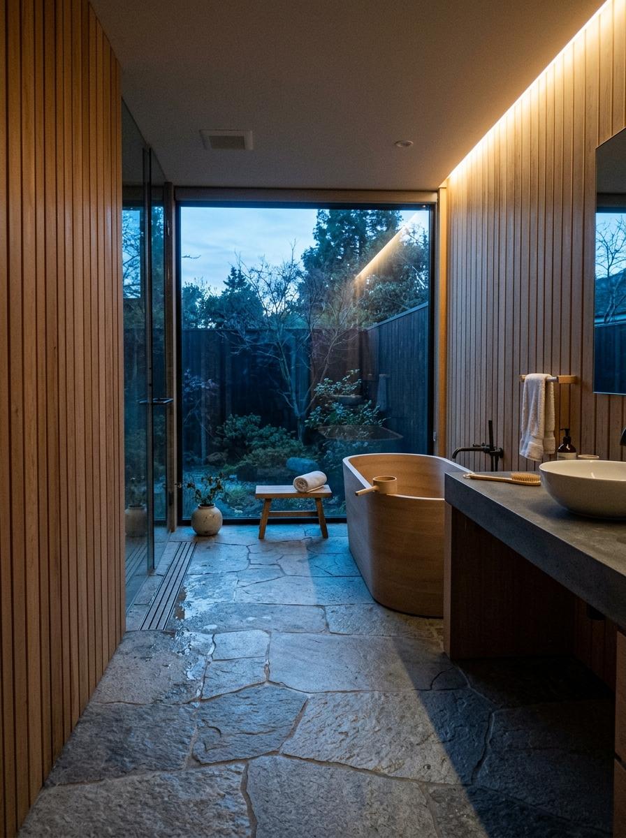 Transform Your Private Space Into A Sophisticated Japandi Master Bathroom