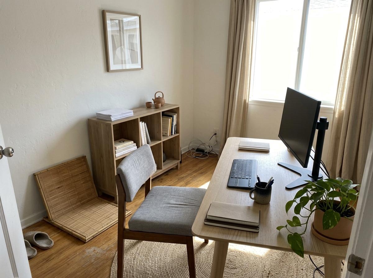 Transform Your Spare Bedroom Into A Cozy Japandi Office