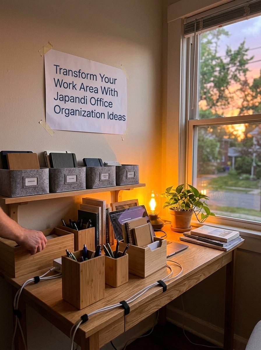 Transform Your Work Area With Japandi Office Organization Ideas