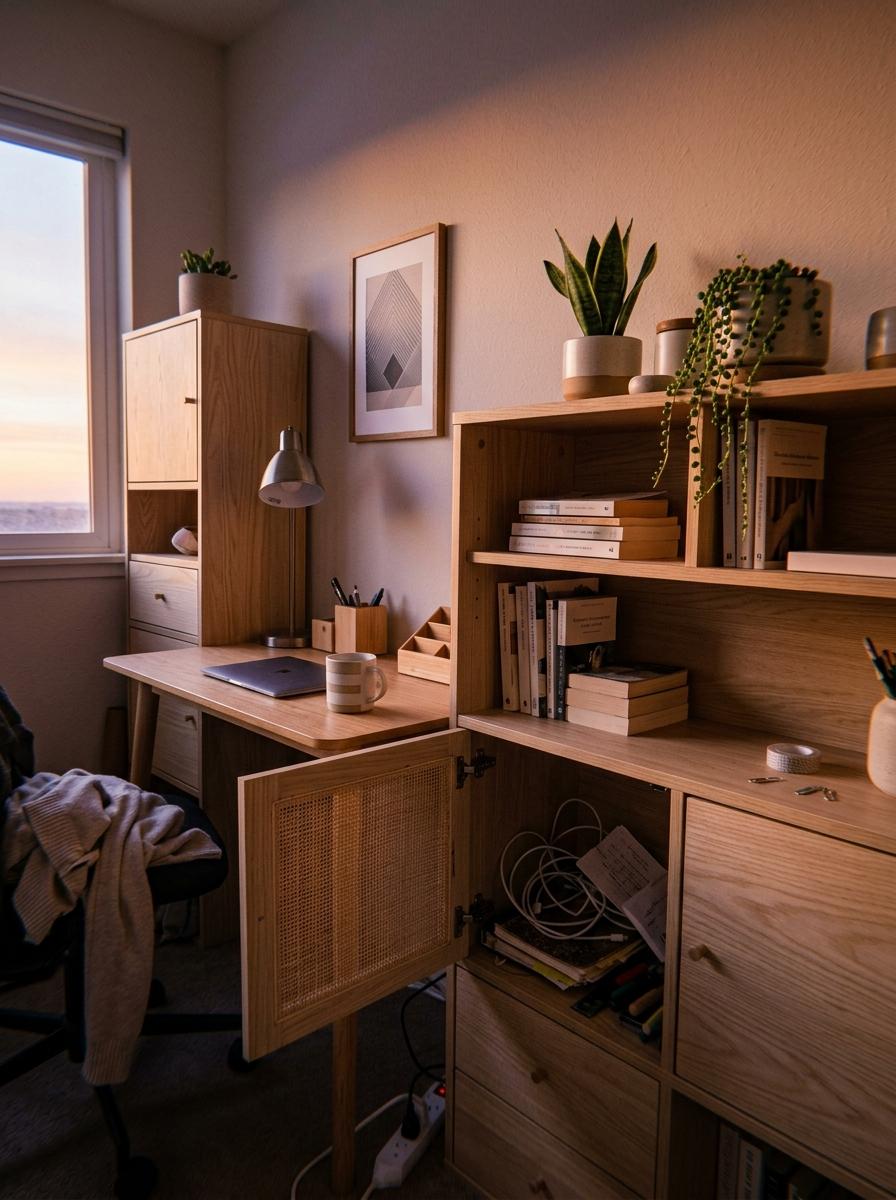 Transform Your Workspace Using Modular Japandi Storage Units