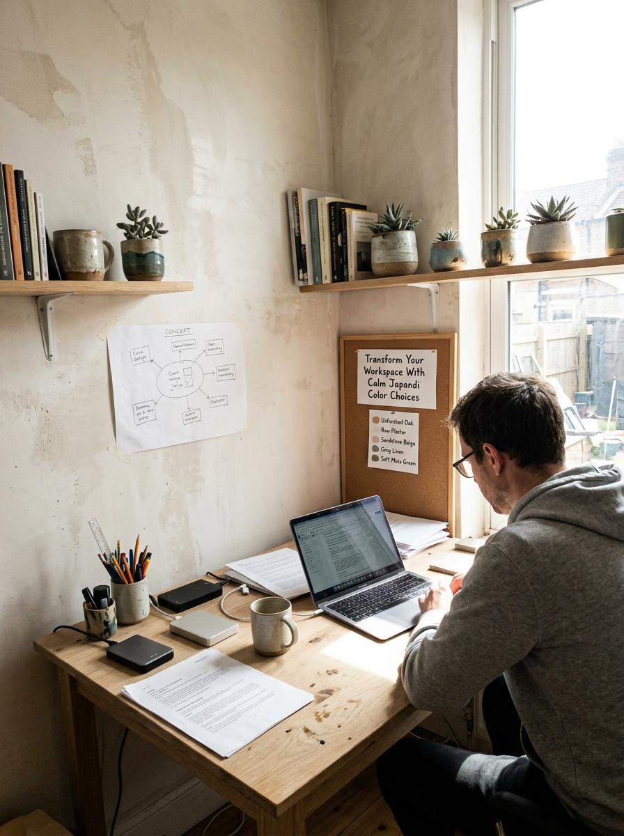 Transform Your Workspace With Calm Japandi Color Choices