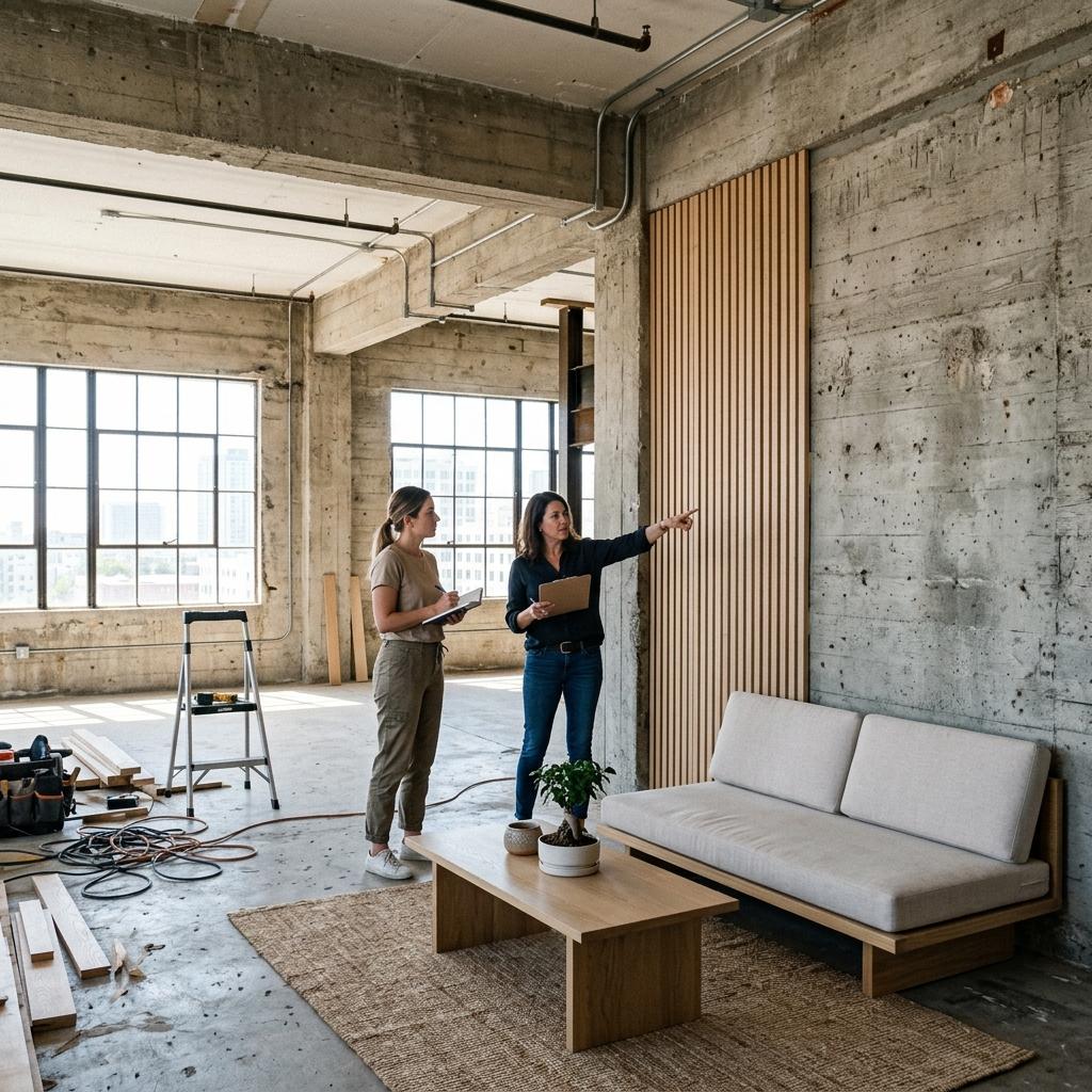 Transforming A Concrete Loft Into A Japandi Minimalist Haven