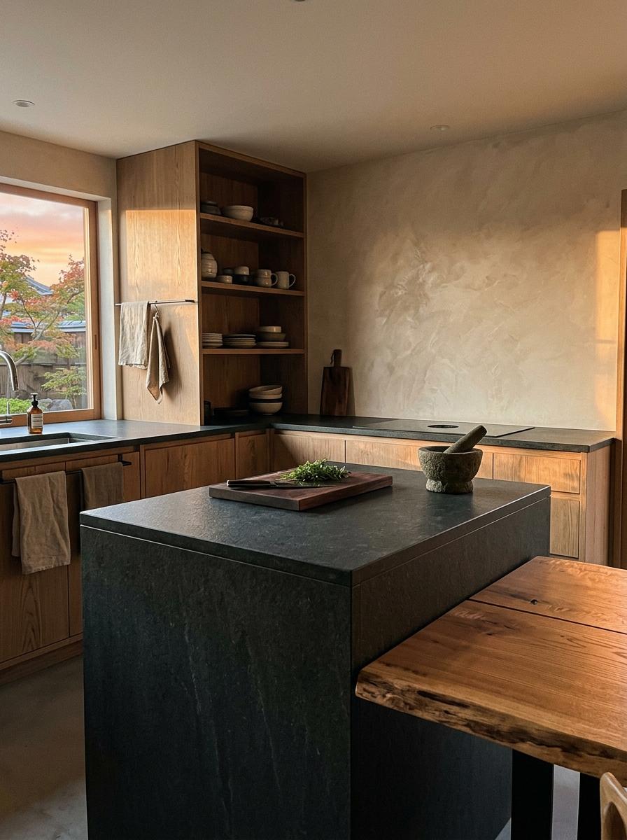 Transforming A Culinary Space With Organic Japandi Kitchen Details