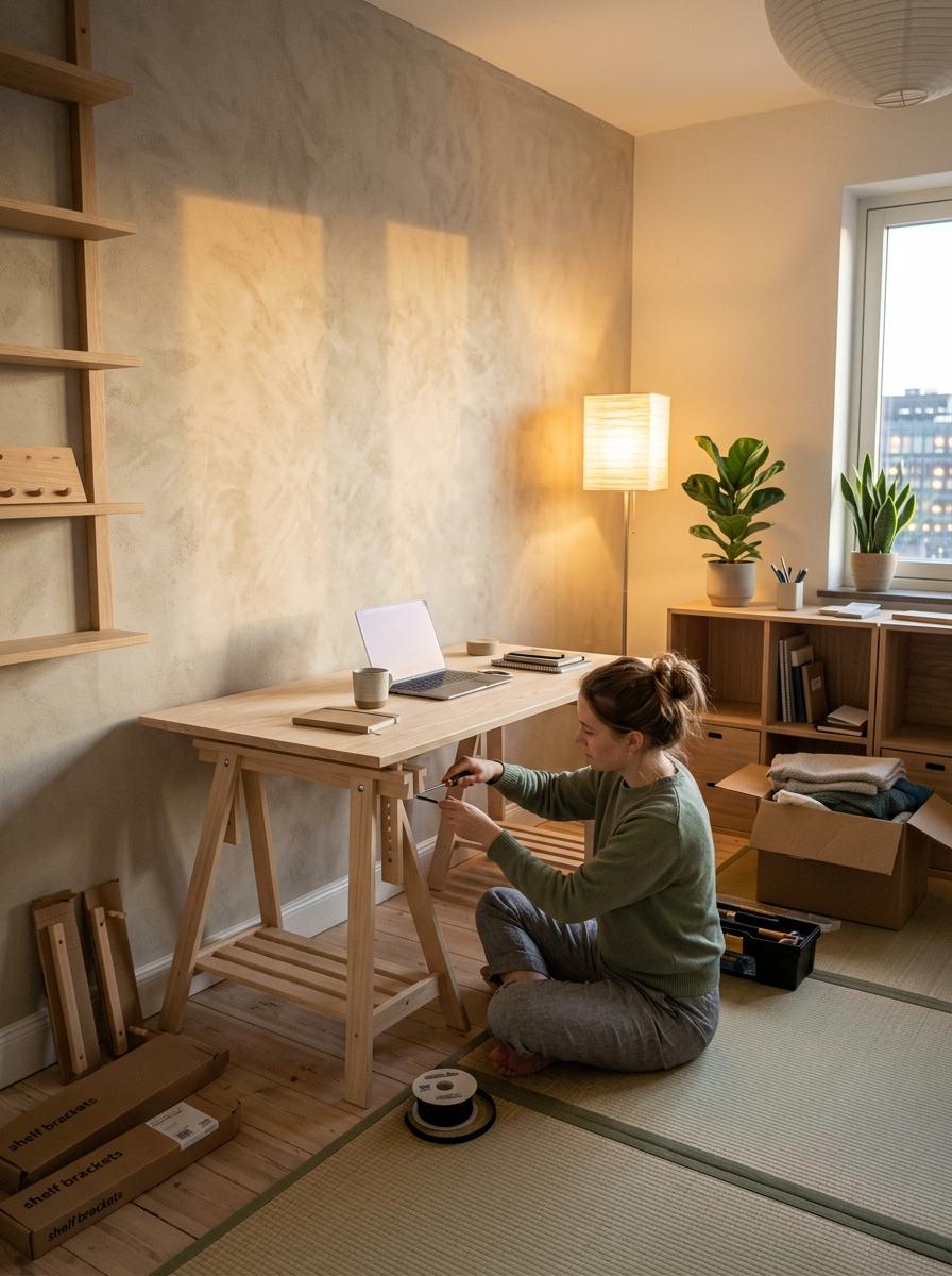 Transforming A Guest Room Into A Japandi Home Office