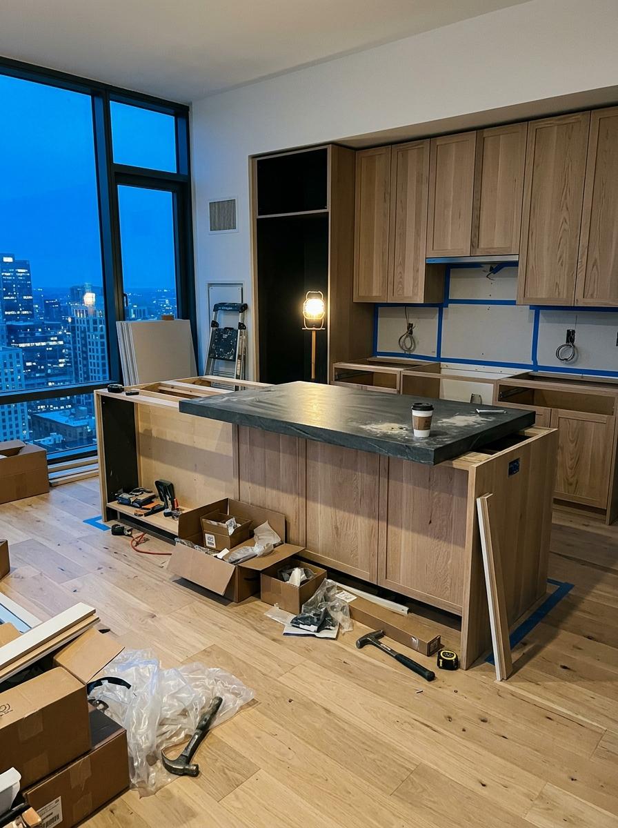 Transforming A Penthouse With A Luxury Japandi Kitchen