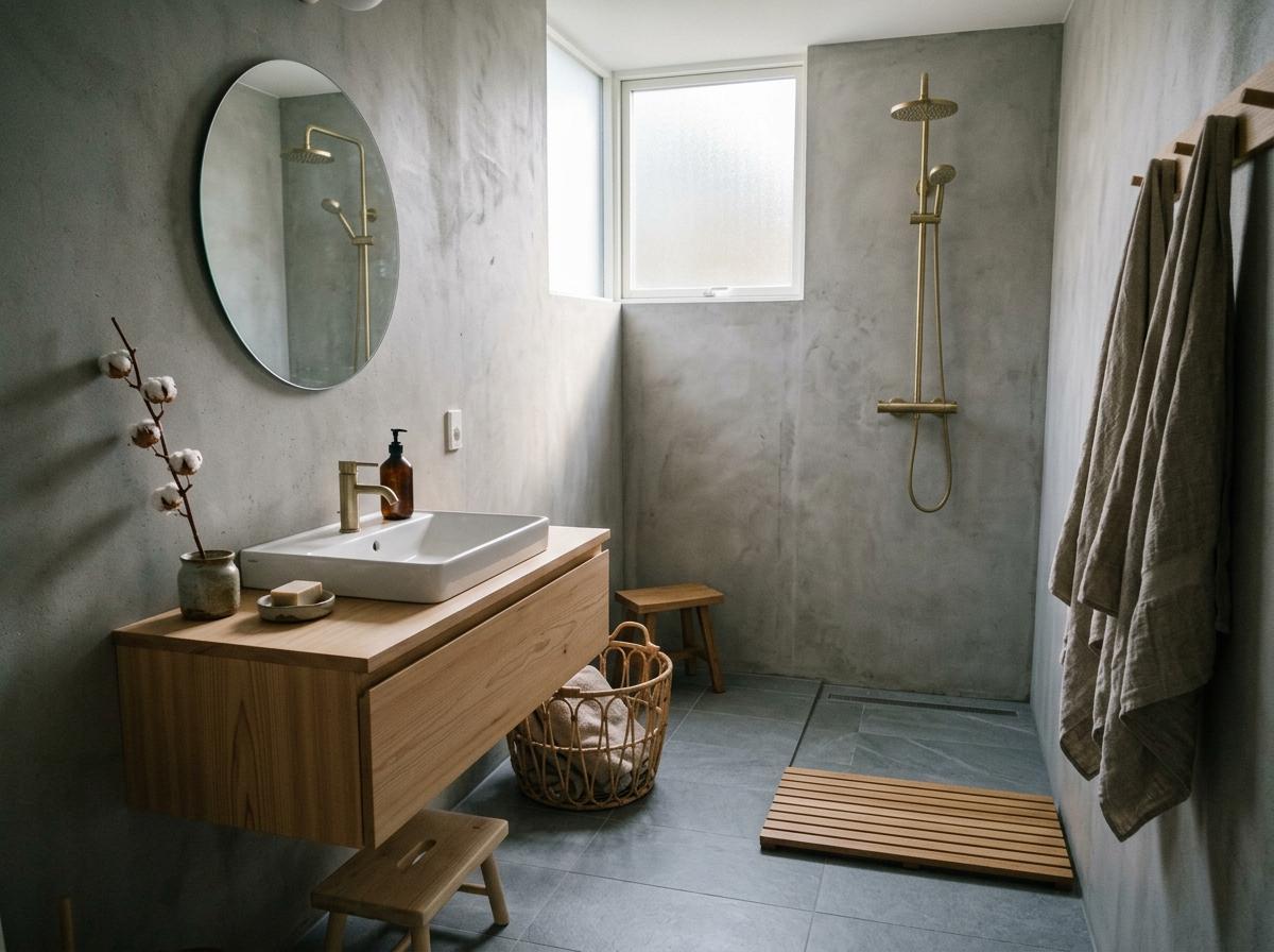Transforming A Simple Space Into A Minimalist Japandi Bathroom