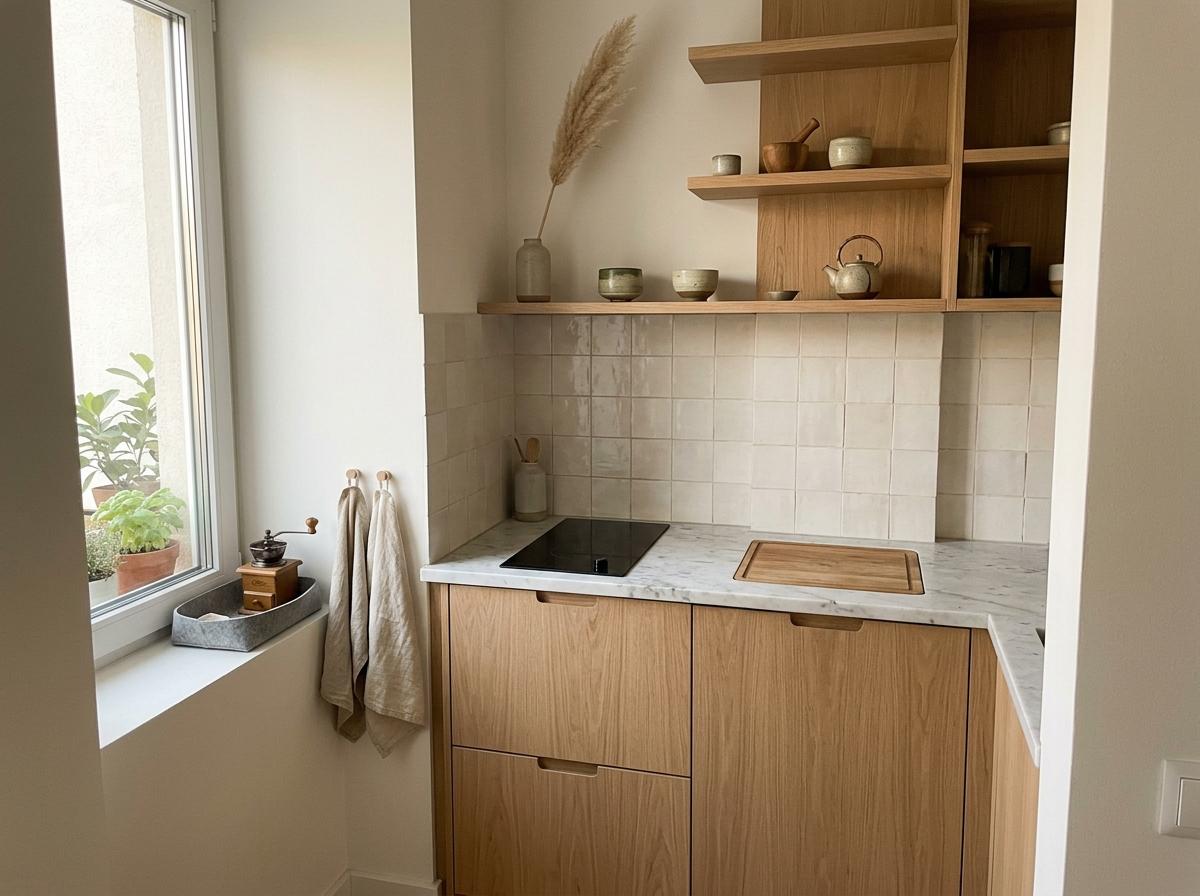 Transforming A Small Cooking Area Into A Japandi Kitchen Oasis