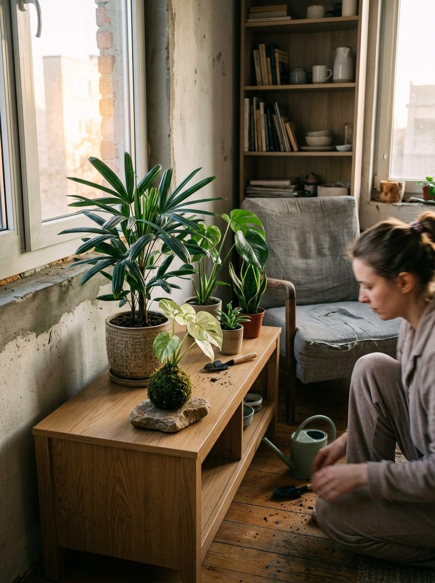 Transforming A Small Living Area With Japandi Plants