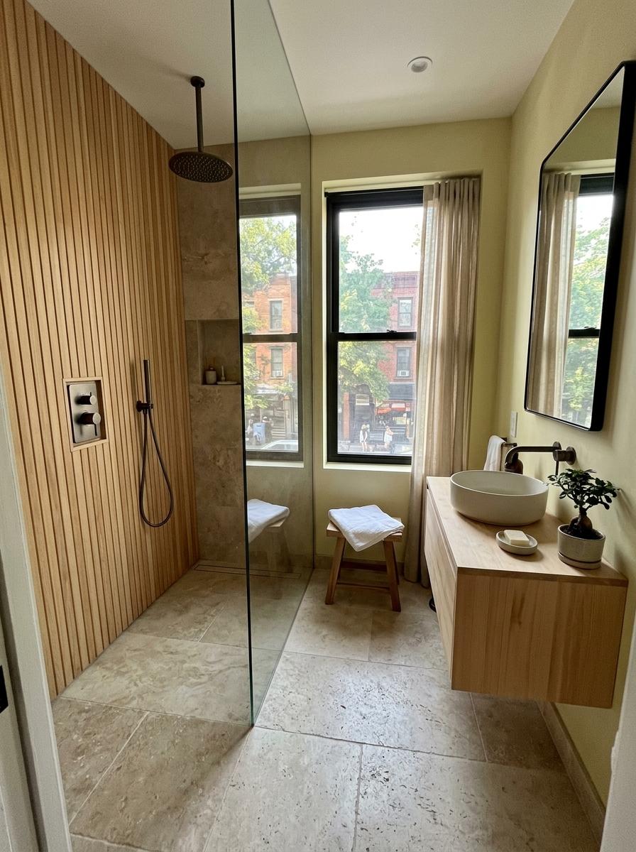 Transforming An Old Suite Into A Japandi Bathroom Oasis
