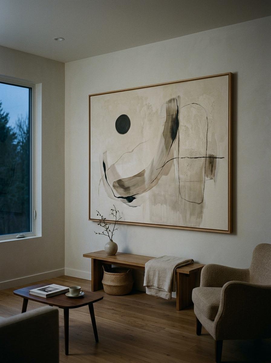 Transforming Spaces With Large Scale Japandi Wall Art Decor