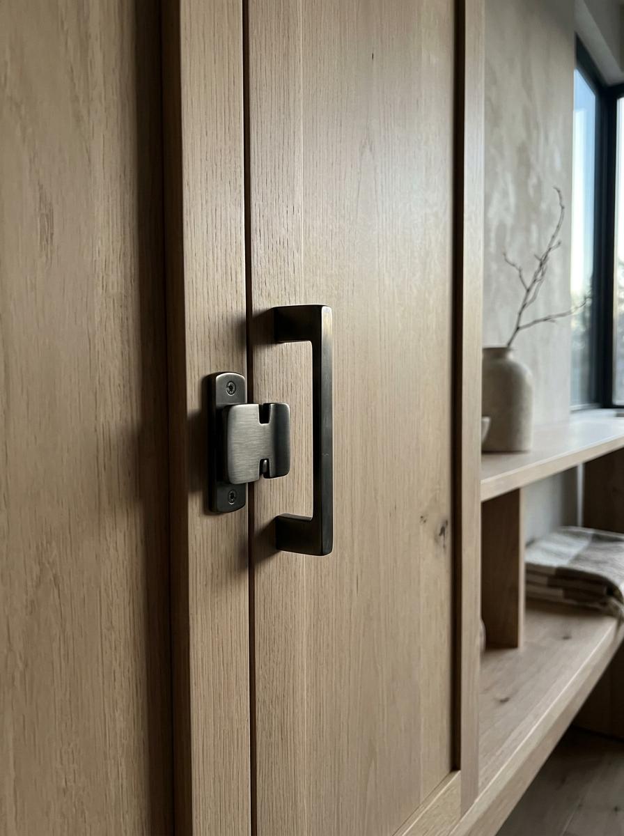 Understated Beauty Of Gunmetal Hardware In Japandi Interiors