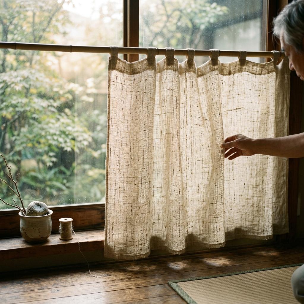 Using Organic Textures For Elegant Japandi Window Coverings