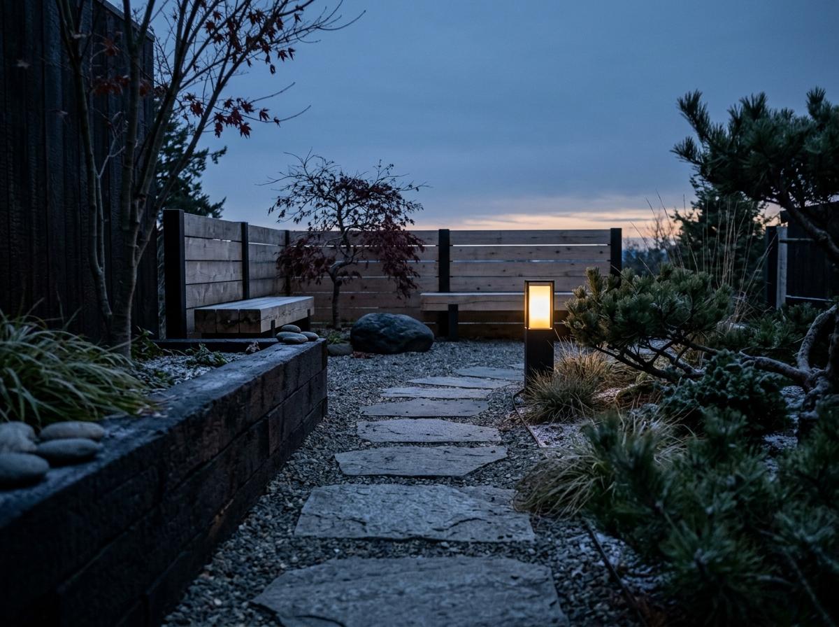 Walk Into A Calm Outdoor Area With Touch Of Japandi Style