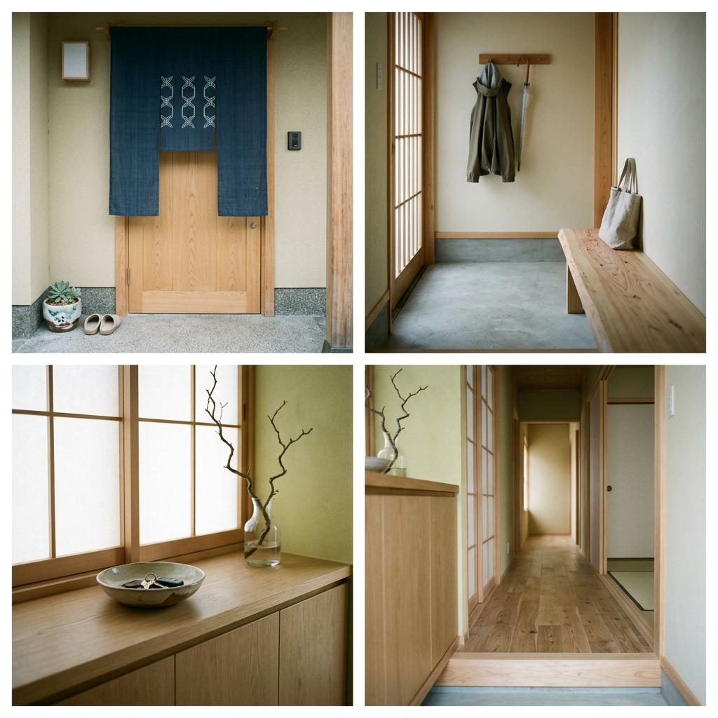 Walk Through A Beautifully Organized Japandi Entryway Space