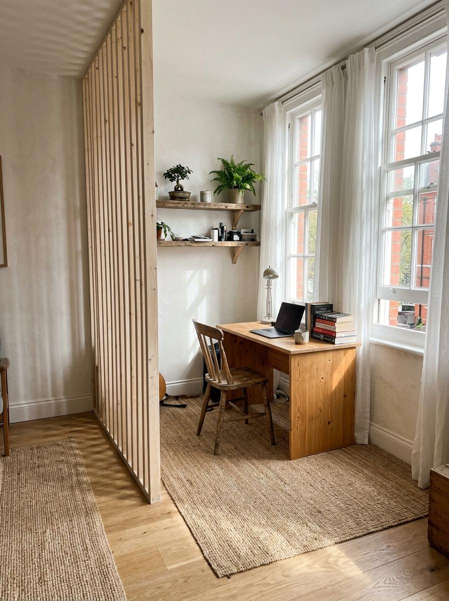 Walk Through A Light Filled Apartment With A Japandi Office