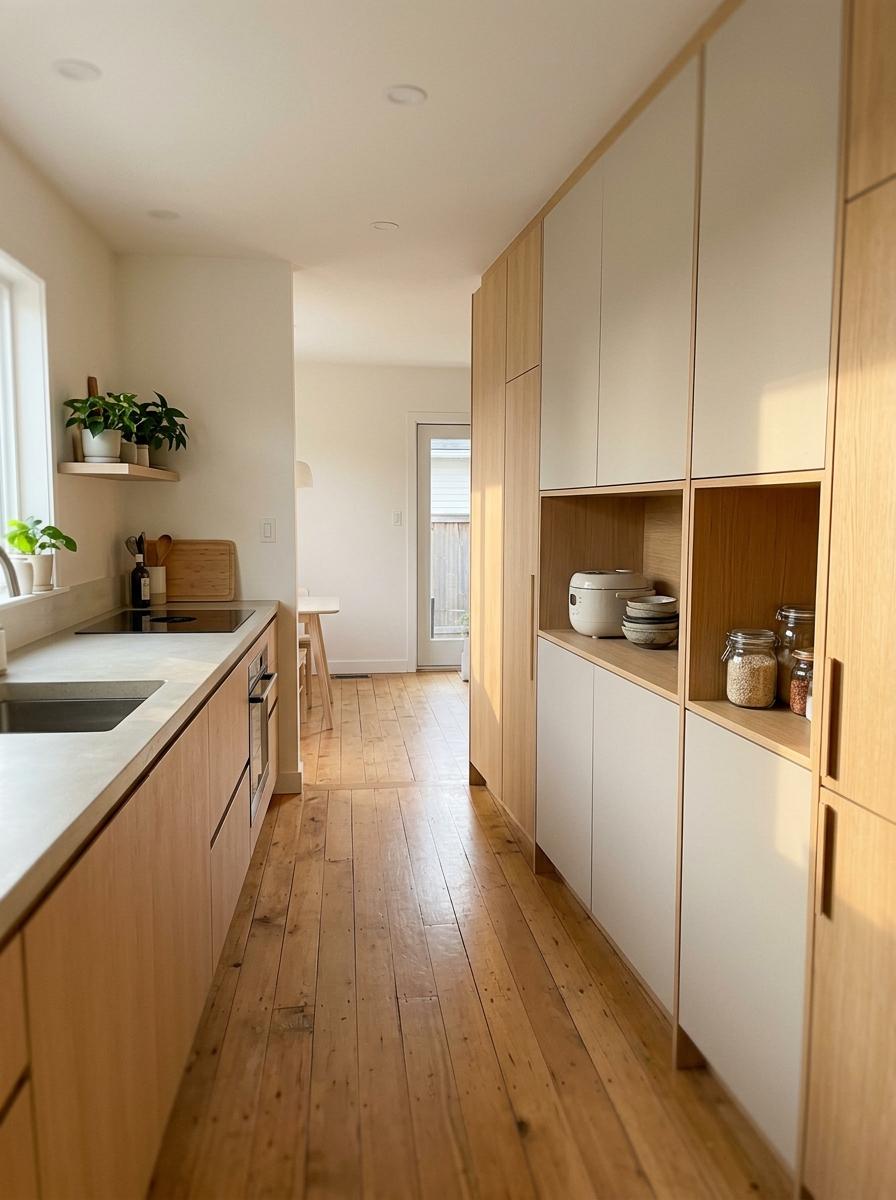 Walk Through A Reorganized Room With Japandi Kitchen Storage