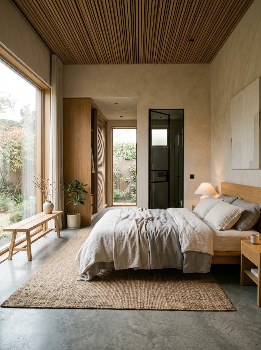 Walk Through An Elegant Modern Master Bedroom With Japandi Style